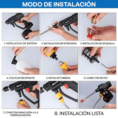 HIDROLAVADORA INALÁMBRICA DE ALTA PRESIÓN 48V