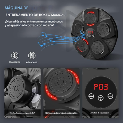 MÁQUINA DE BOXEO MUSICAL BLUETOOTH + GUANTES GRATIS