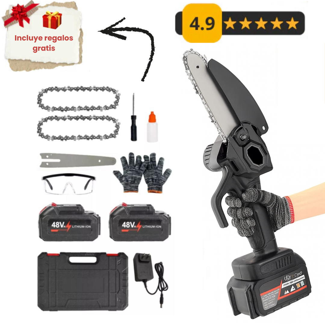 MOTOSIERRA INALÁMBRICA CON 2 BATERÍAS