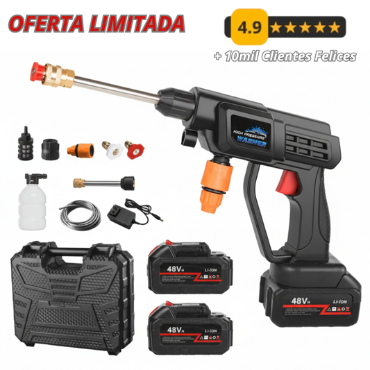 HIDROLAVADORA INALÁMBRICA DE ALTA PRESIÓN CON 2 BATERÍAS
